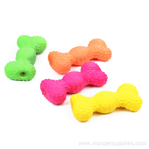 Bone Shape Dog Chew Toy Soft Squeaky Sound